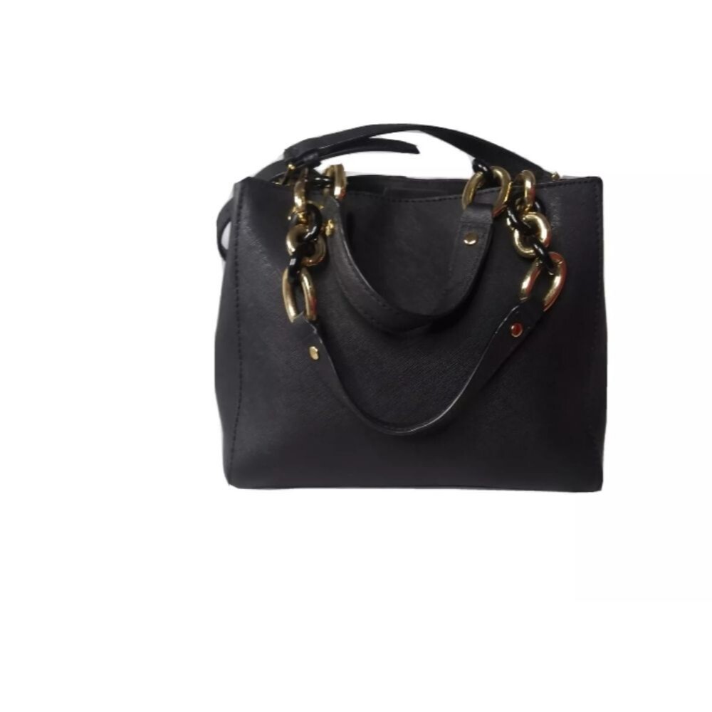 Michael Kors Small Cynthia Saffiano Leather Satchel Bag Black 30S5GCYS1L - Picture 5 of 11